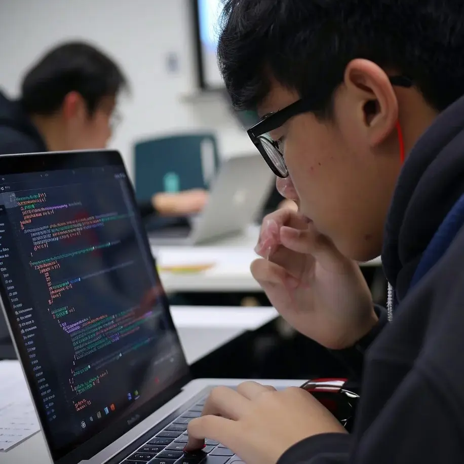 Student coding intense