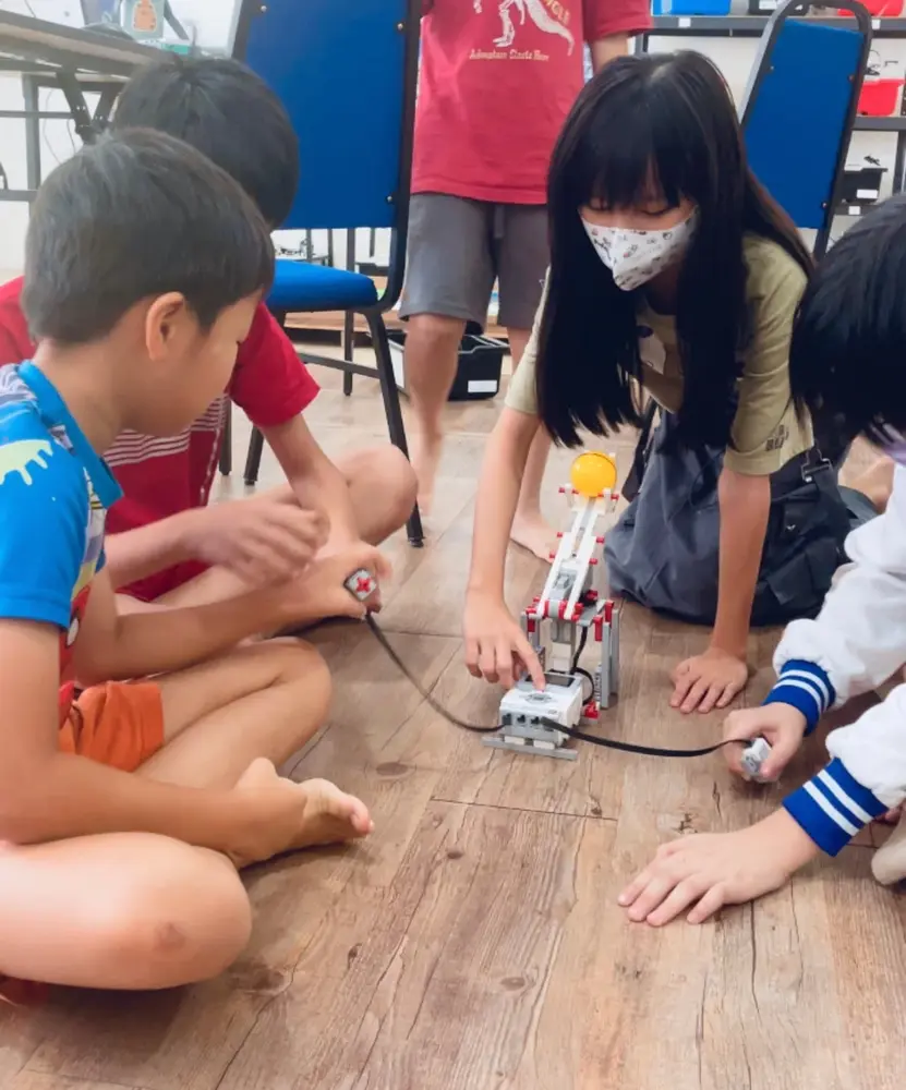 Students doing activities